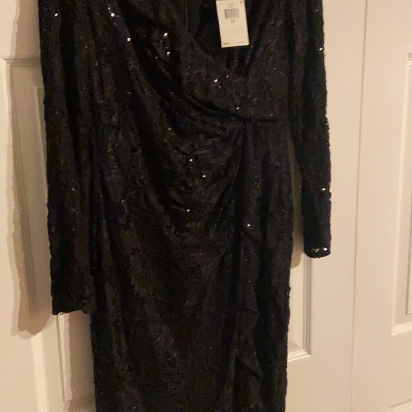 Gorgeous sequin Black cocktail dress with ruffles BRAND NEW, never worn - Picture 7 of 8